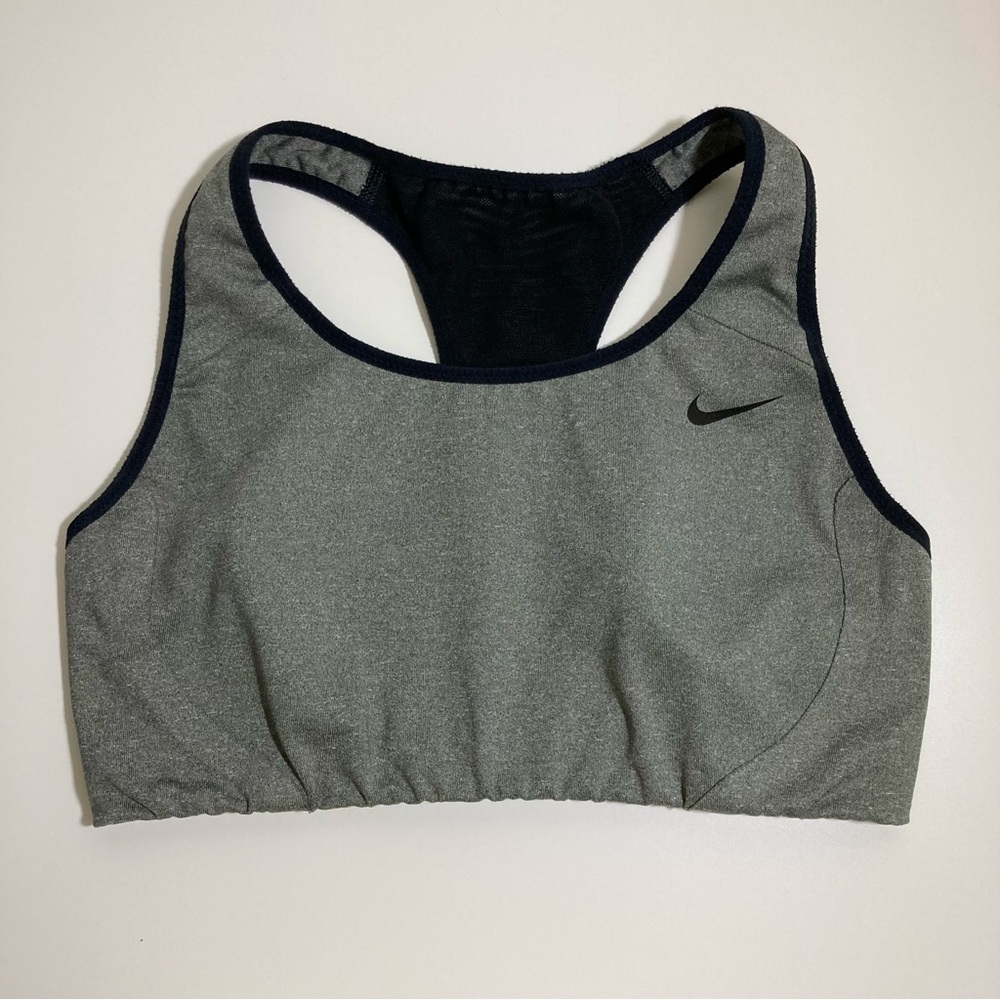 Nike gray dri-fit sports bra
